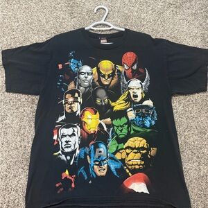 Vintage Marvel Heroes Black Tee
